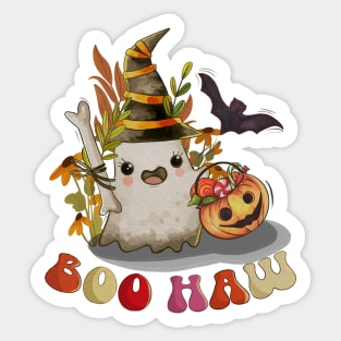  Boo Haw And Pumpkin Basket Halloween Sticker